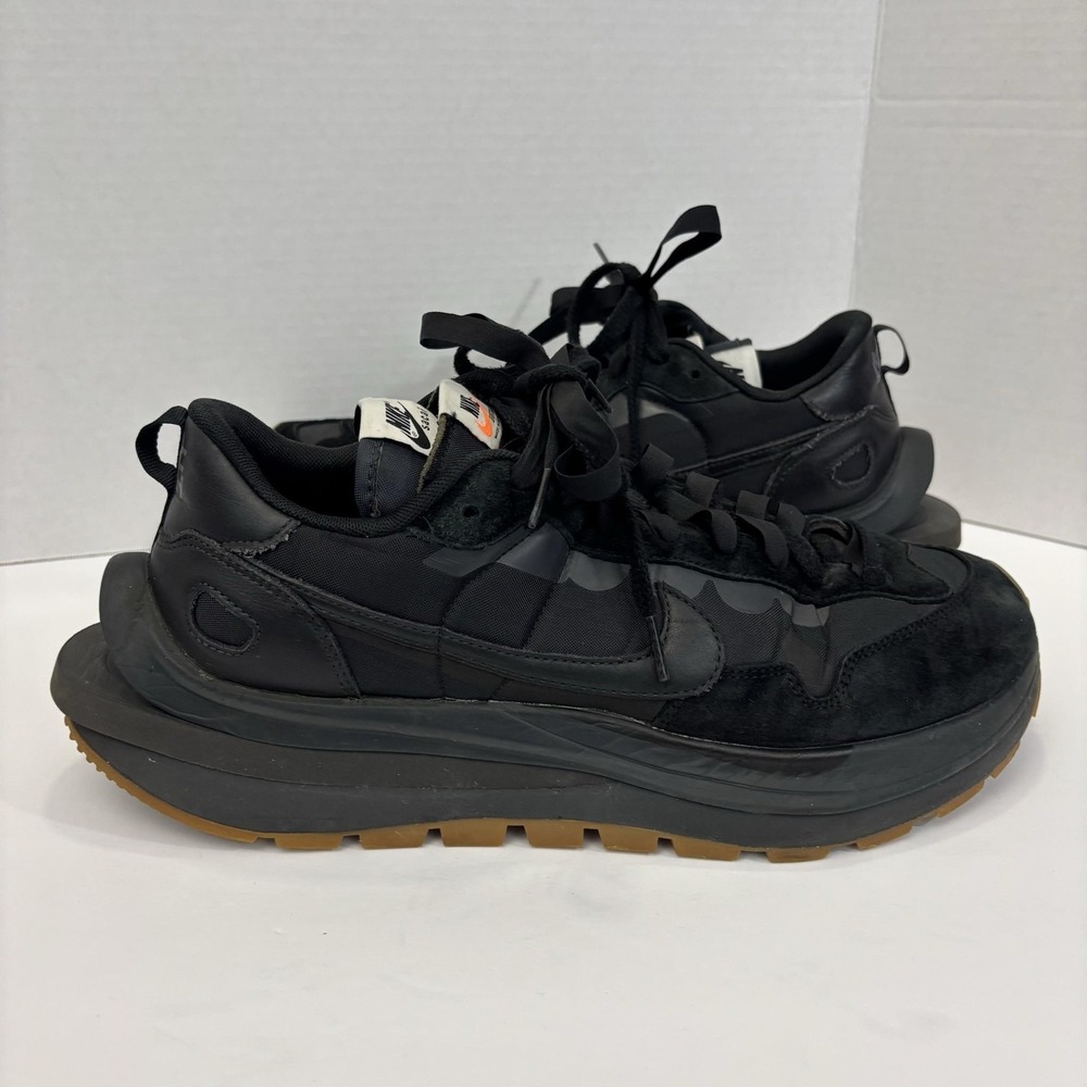 Nike Sacai Vaporwaffle Shoes Mens Size 12 Black Gum Sole Sneakers DD1875-001 - Picture 5 of 16